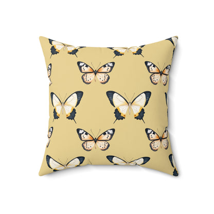 Golden Flutter Throw Pillow