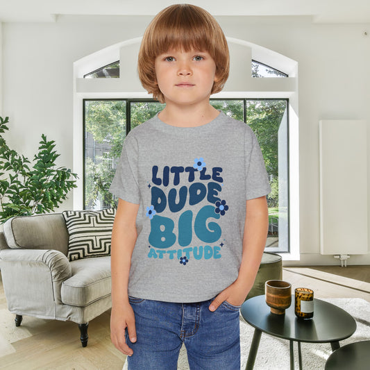 Little Dude Big Attitude Heavy Cotton™ Toddler T-shirt