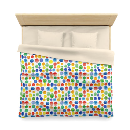 Colorful Polka Dots Microfiber Duvet Cover