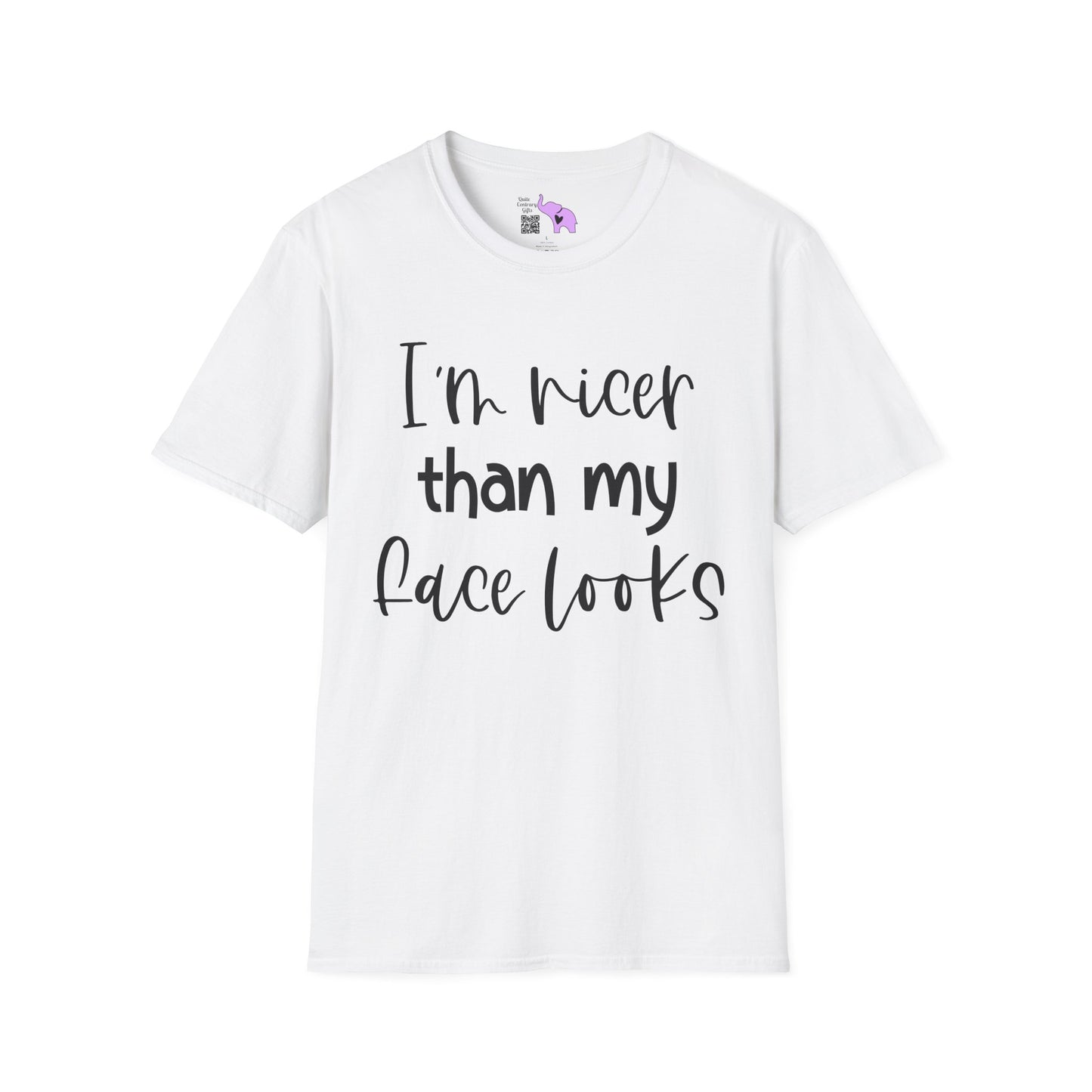 I'm Nicer Than My Face Looks Adult T-shirt