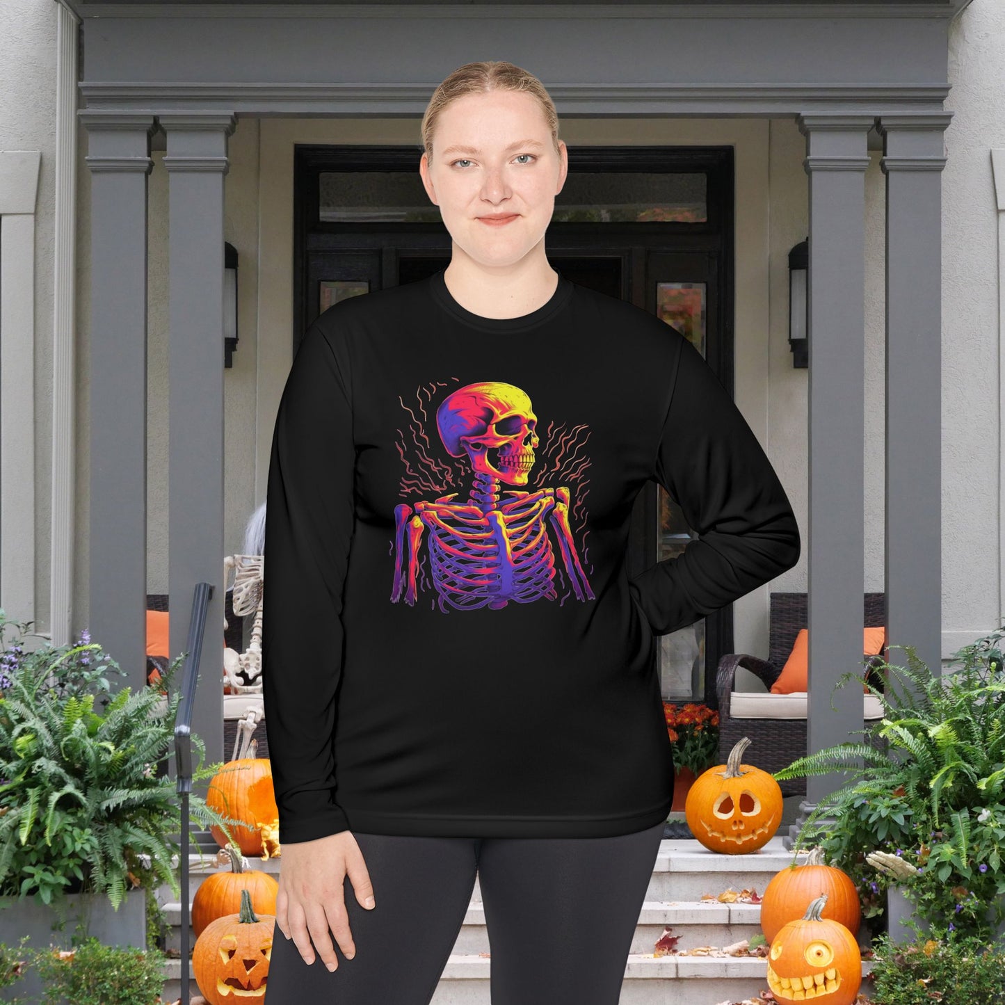 Creepy Bones 13 Adult Long Sleeve Tee
