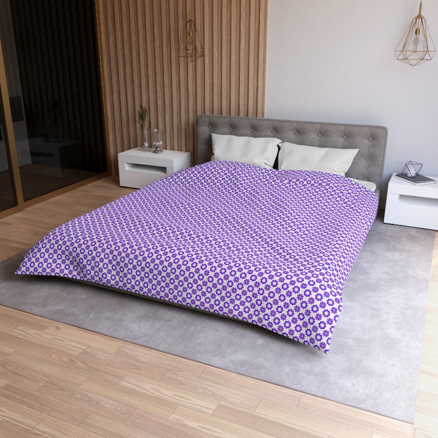 Purple Prism Garden Duvet Bedding Set