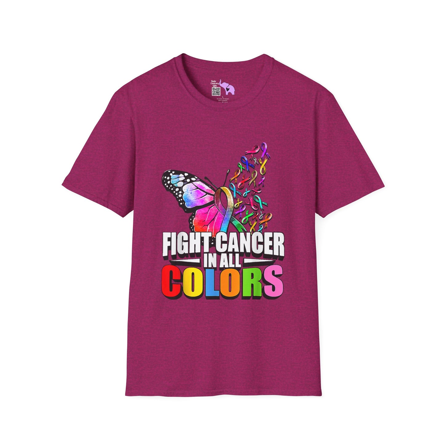 Butterfly Fight Cancer in All Colors 10 Adult T-shirt