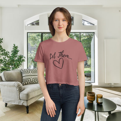 Let Them Women's Flowy Cropped Tee