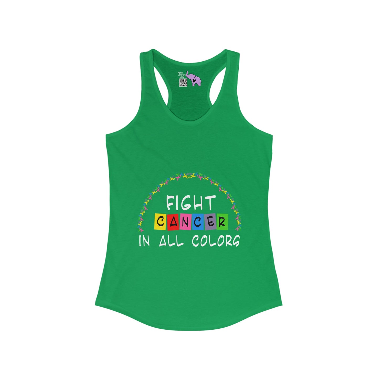 Fight Cancer In All Colors 11 Women's Ideal Racerback Tank