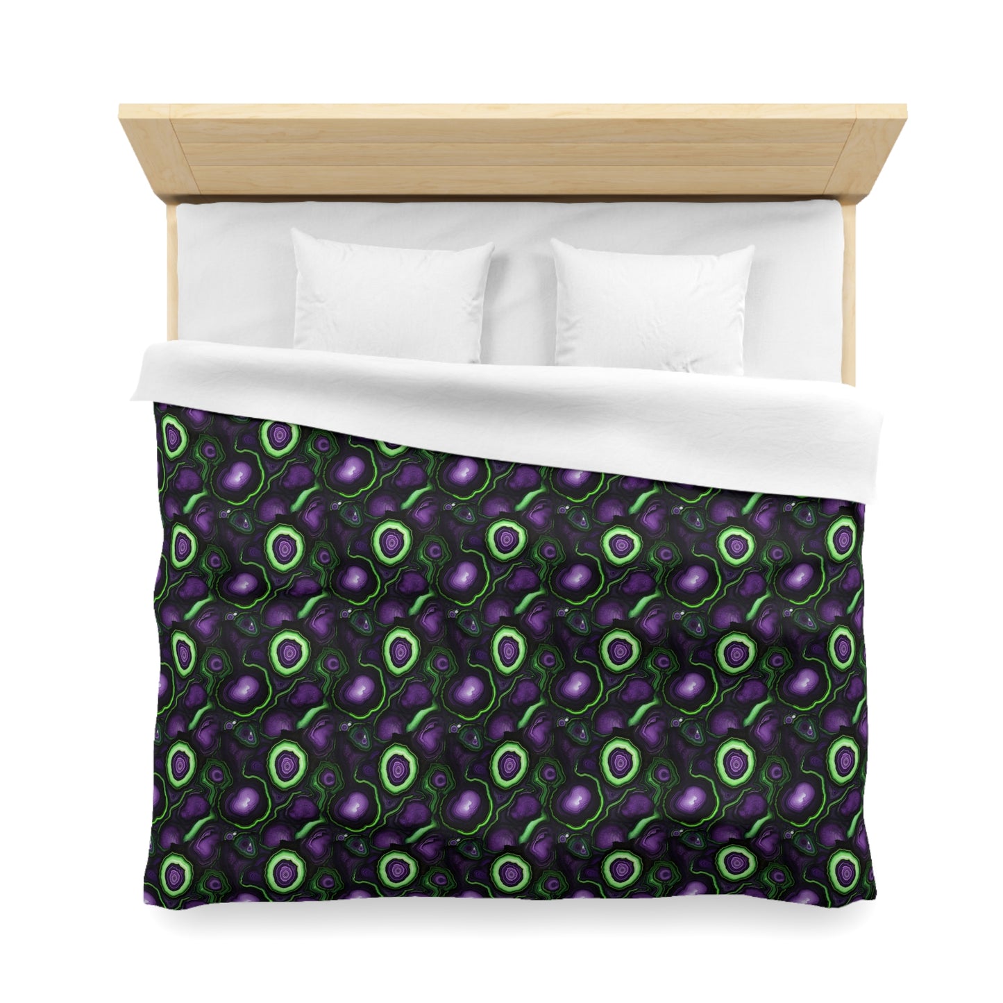 Amethyst & Lime Fracture Microfiber Duvet Cover