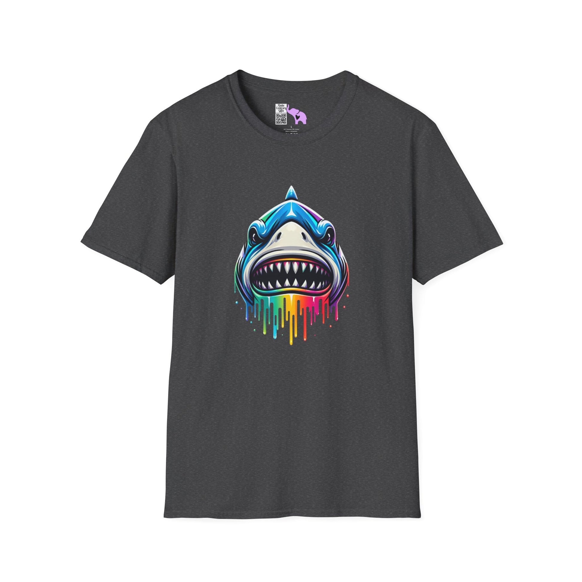 Colorful Shark Adult T-shirt