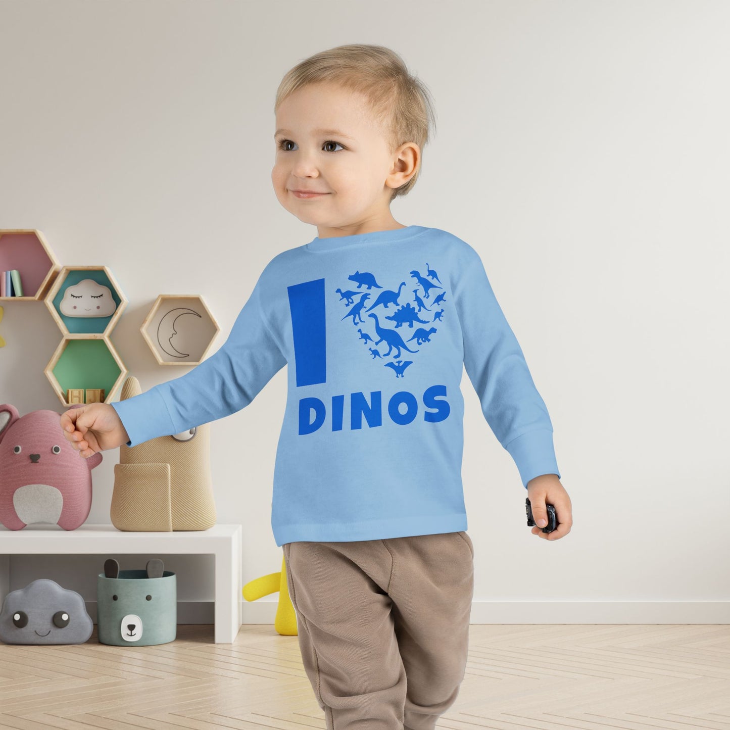 I Love Dinos (Dino Heart) Long Sleeve Tee