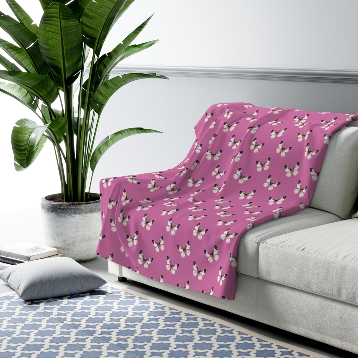 Blush Flutter Fleece Blanket