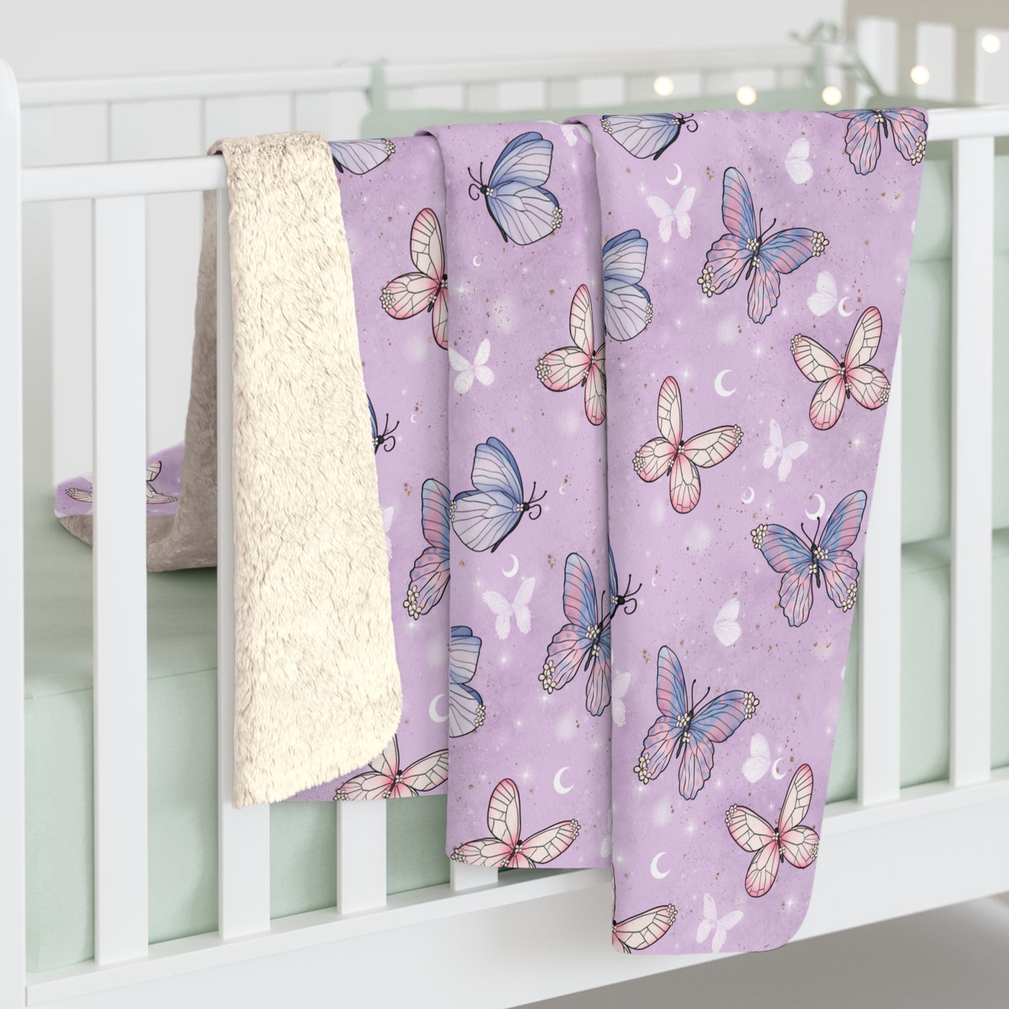 Pastel Wing Parade Sherpa Fleece Blanket
