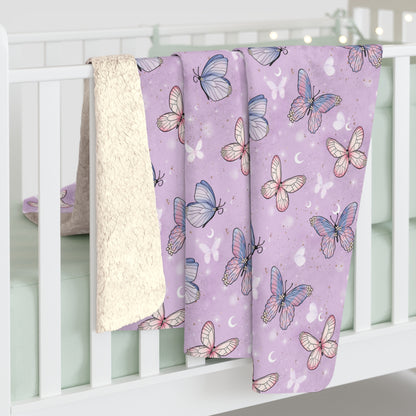 Pastel Wing Parade Sherpa Fleece Blanket