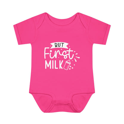 But First Milk Infant Baby Rib Bodysuit