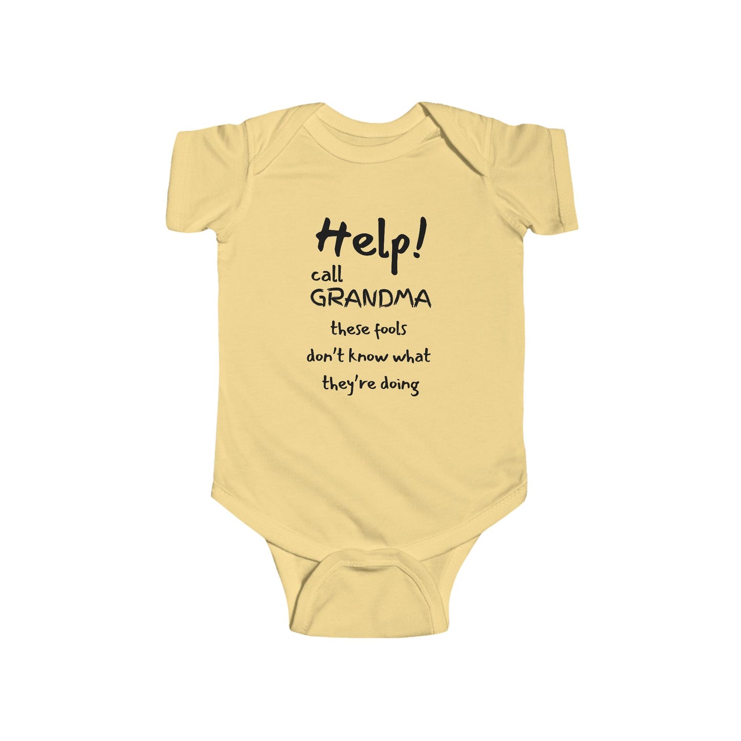 Help! Call Grandma Infant Fine Jersey Bodysuit