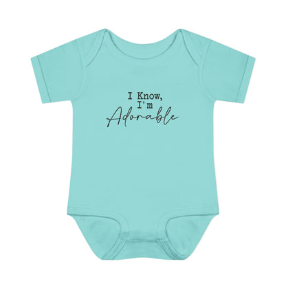 I Know I'm Adorable Infant Onesie