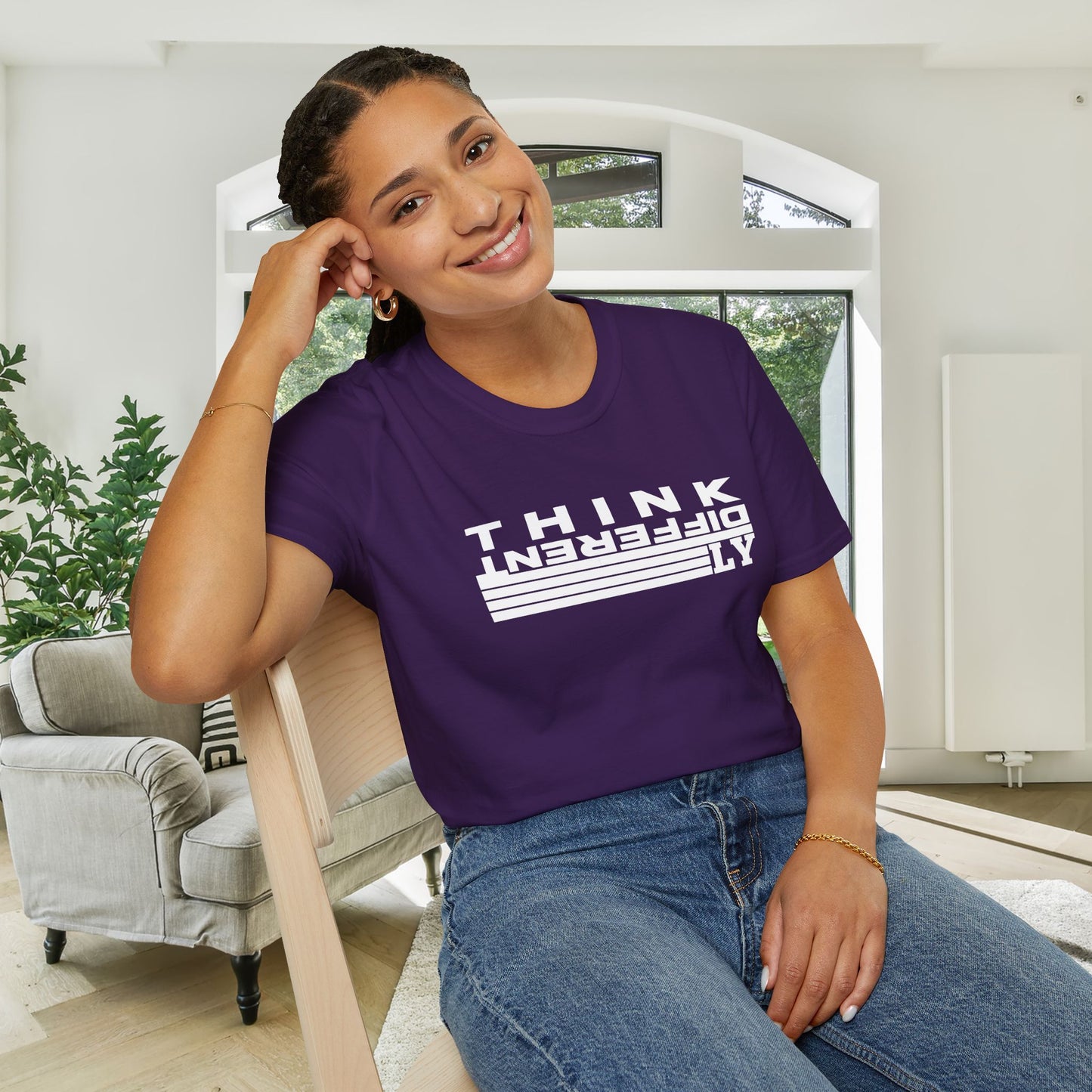 Think Differently Adult T-shirt