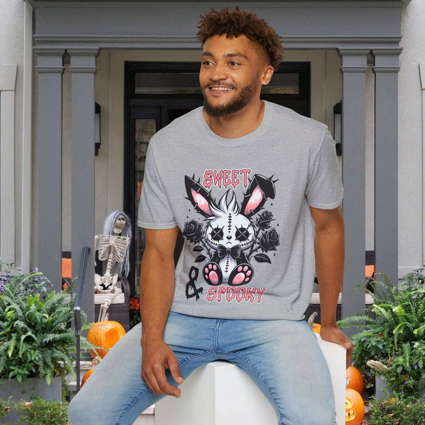 Sweet & Spooky Voodoo Bunny Adult T-shirt