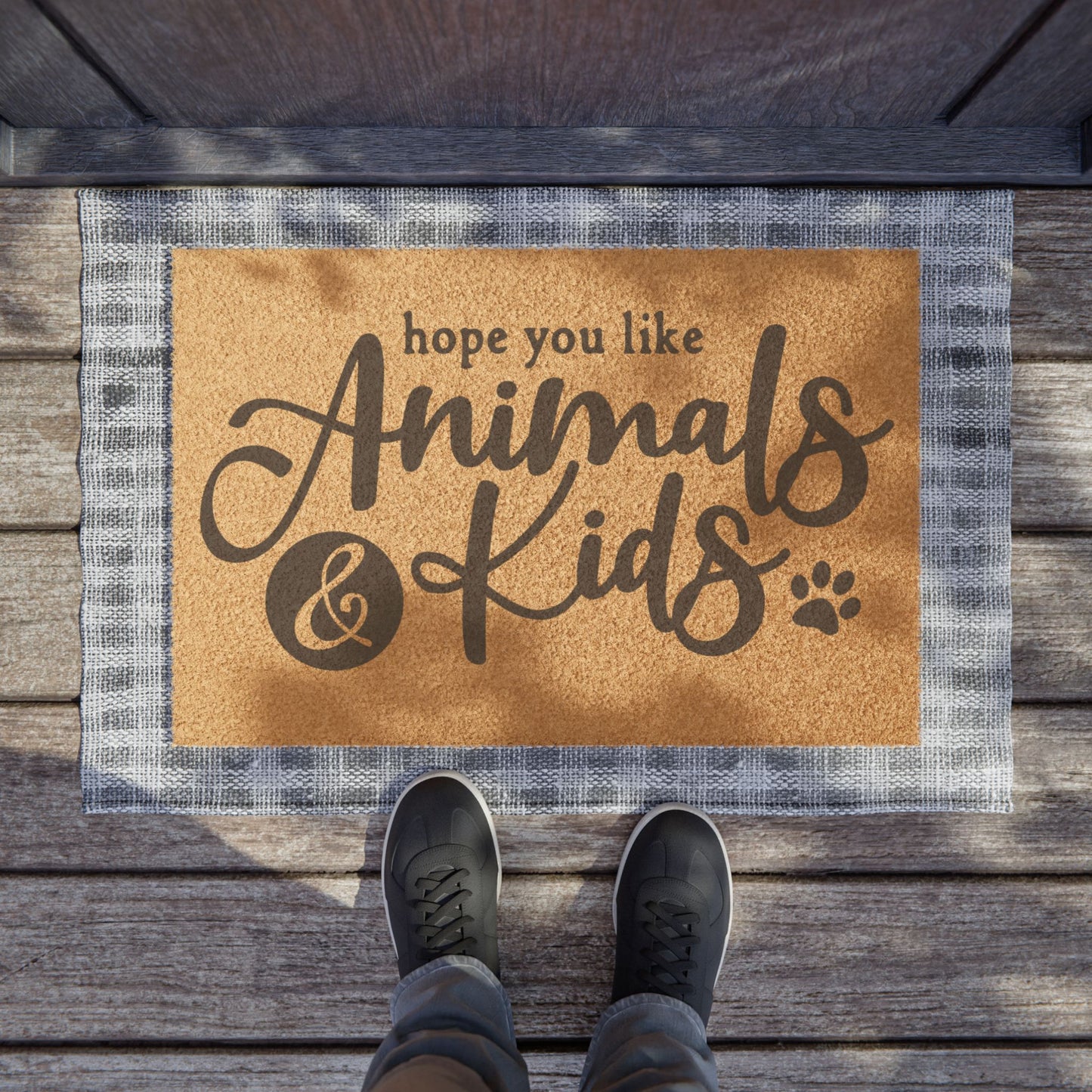 Hope You Like Animals & Kids Coconut Fiber Doormat