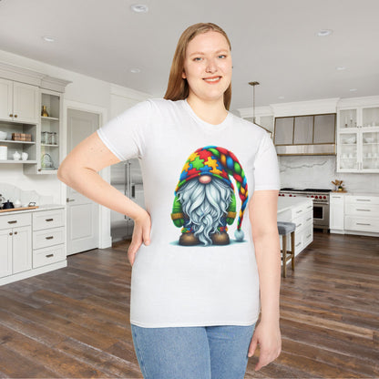 Autism Awarness Gnome Adult T-shirt
