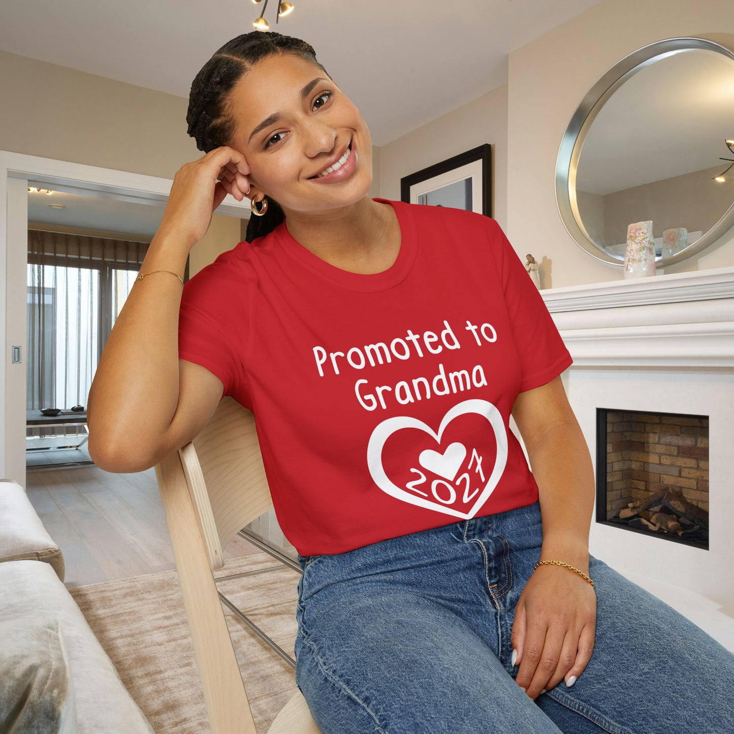 Promoted To Grandma 2027 Adult T-shirt
