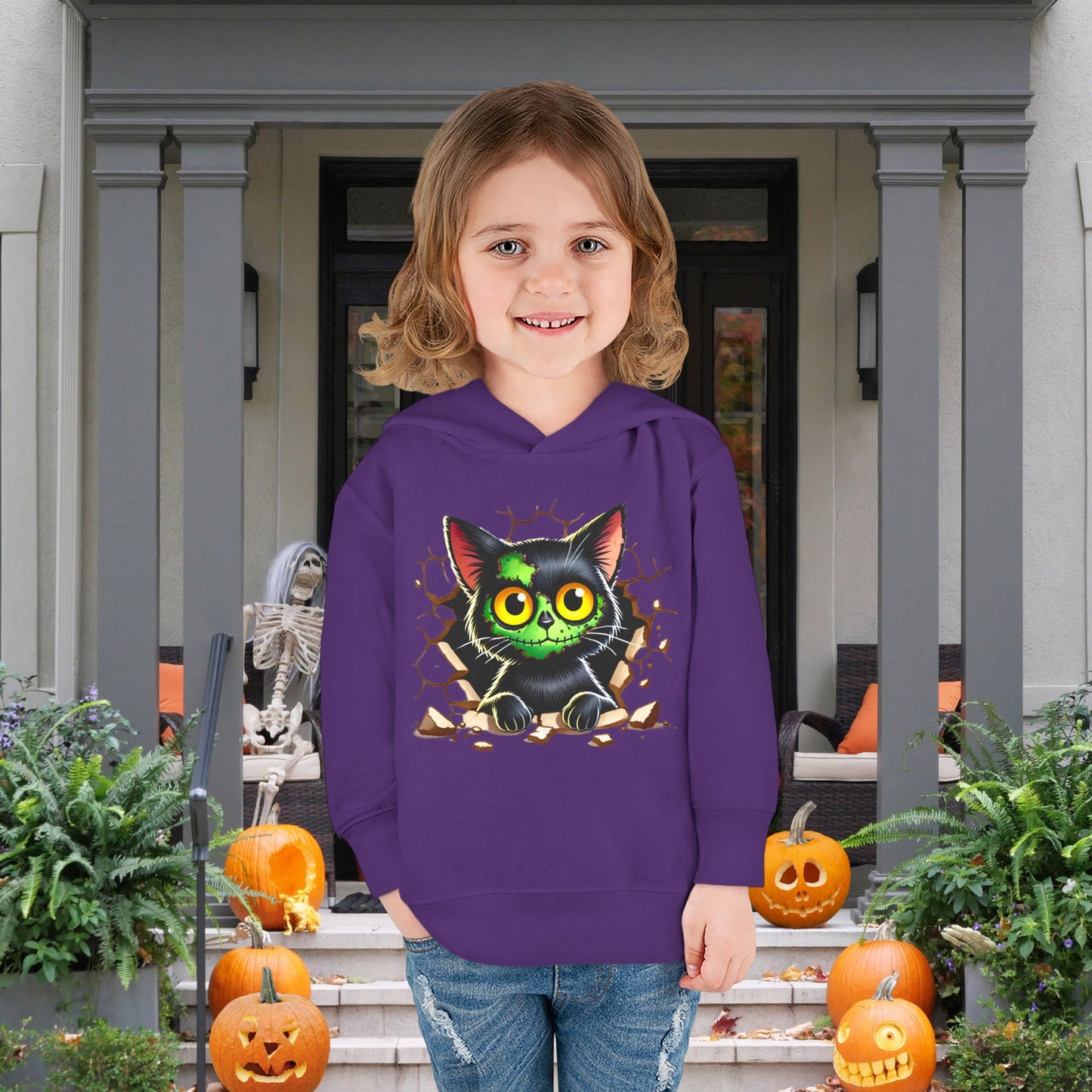 Zombie Kitty Toddler Hoodie