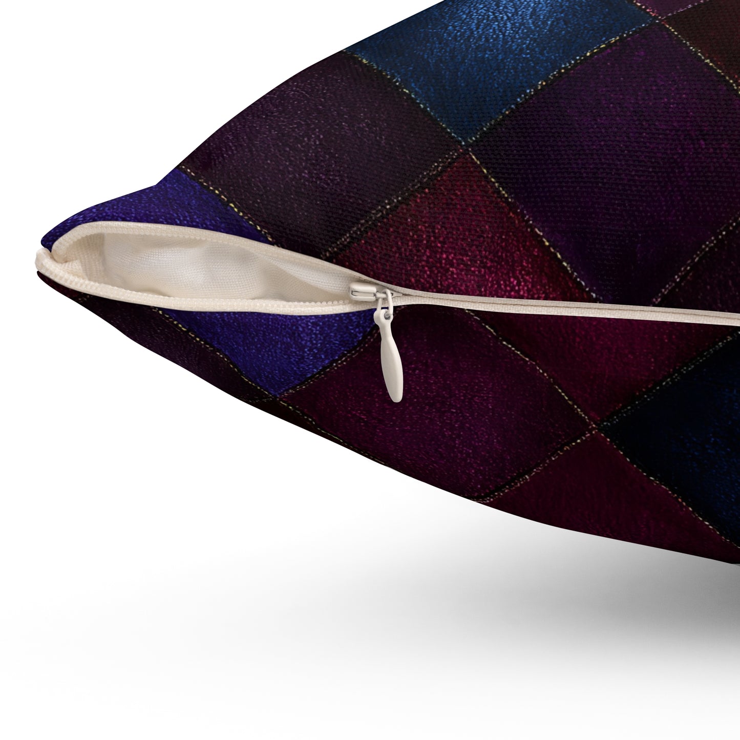 Velvet Patchwork Print Throw Pillow