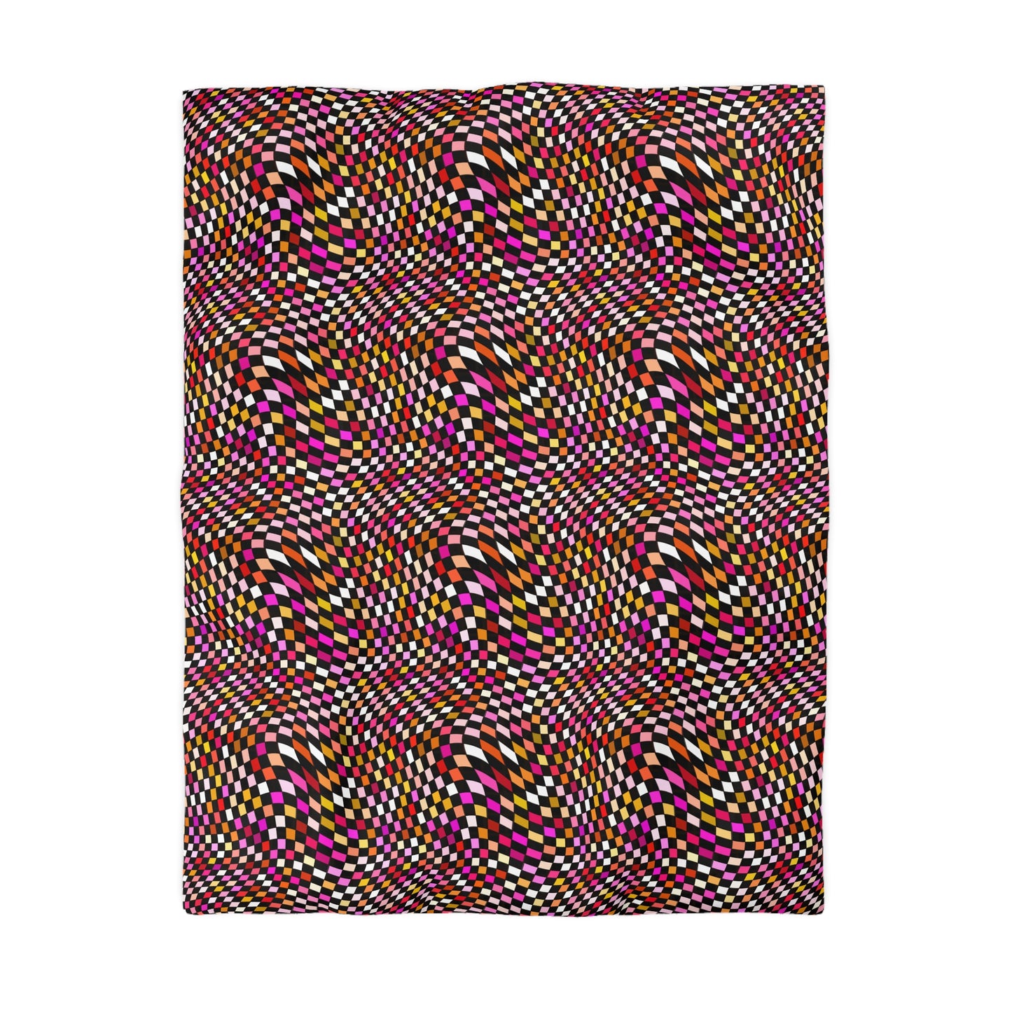 Warped Red Checkered Duvet Bedding Set
