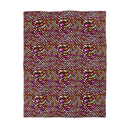 Warped Red Checkered Duvet Bedding Set