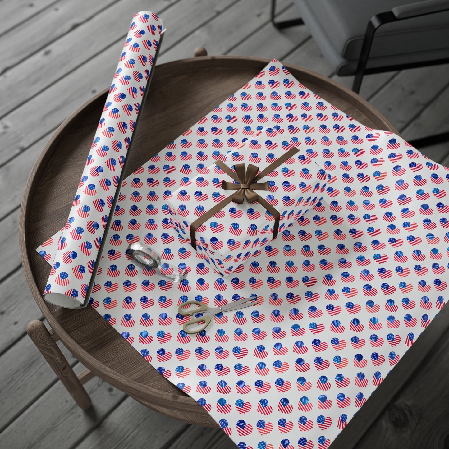 Hearts of Freedom Wrapping Paper