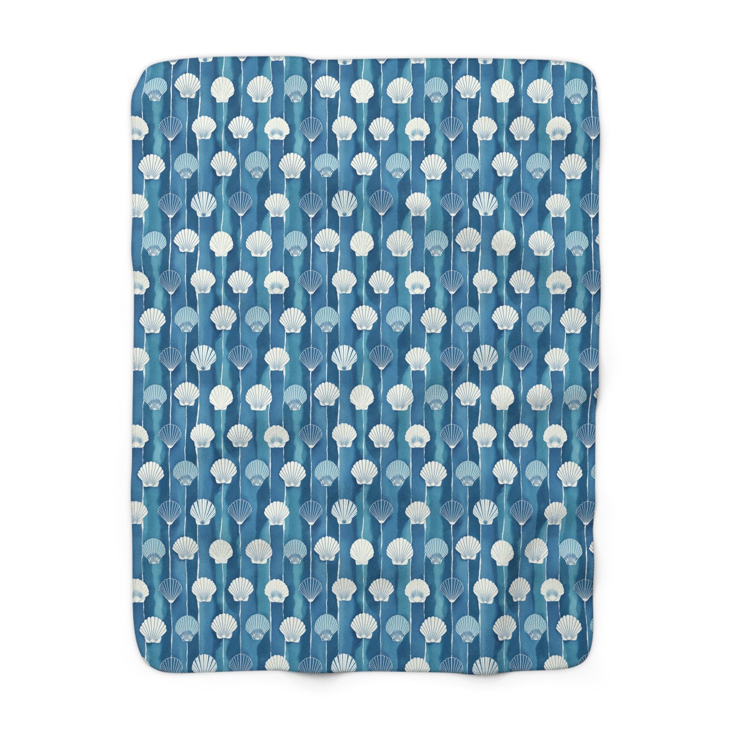 Oceanline Shells Sherpa Fleece Blanket
