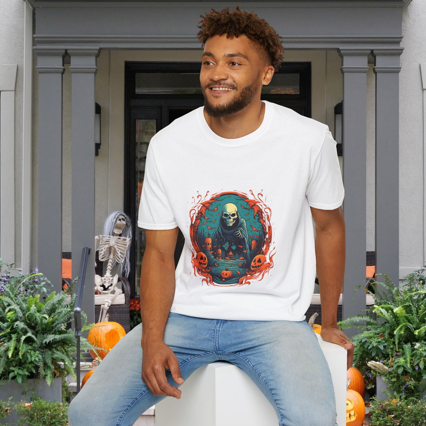 Creepy Ghost 3 Adult T-shirt