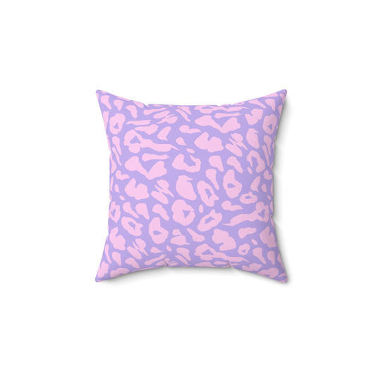 Cotton Candy Cheetah Throw Pillow