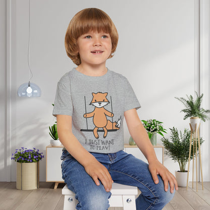 I Just Want To Play (Fox) Heavy Cotton™ Toddler T-shirt