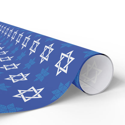Star of David 4 Hanukkah Wrapping Paper