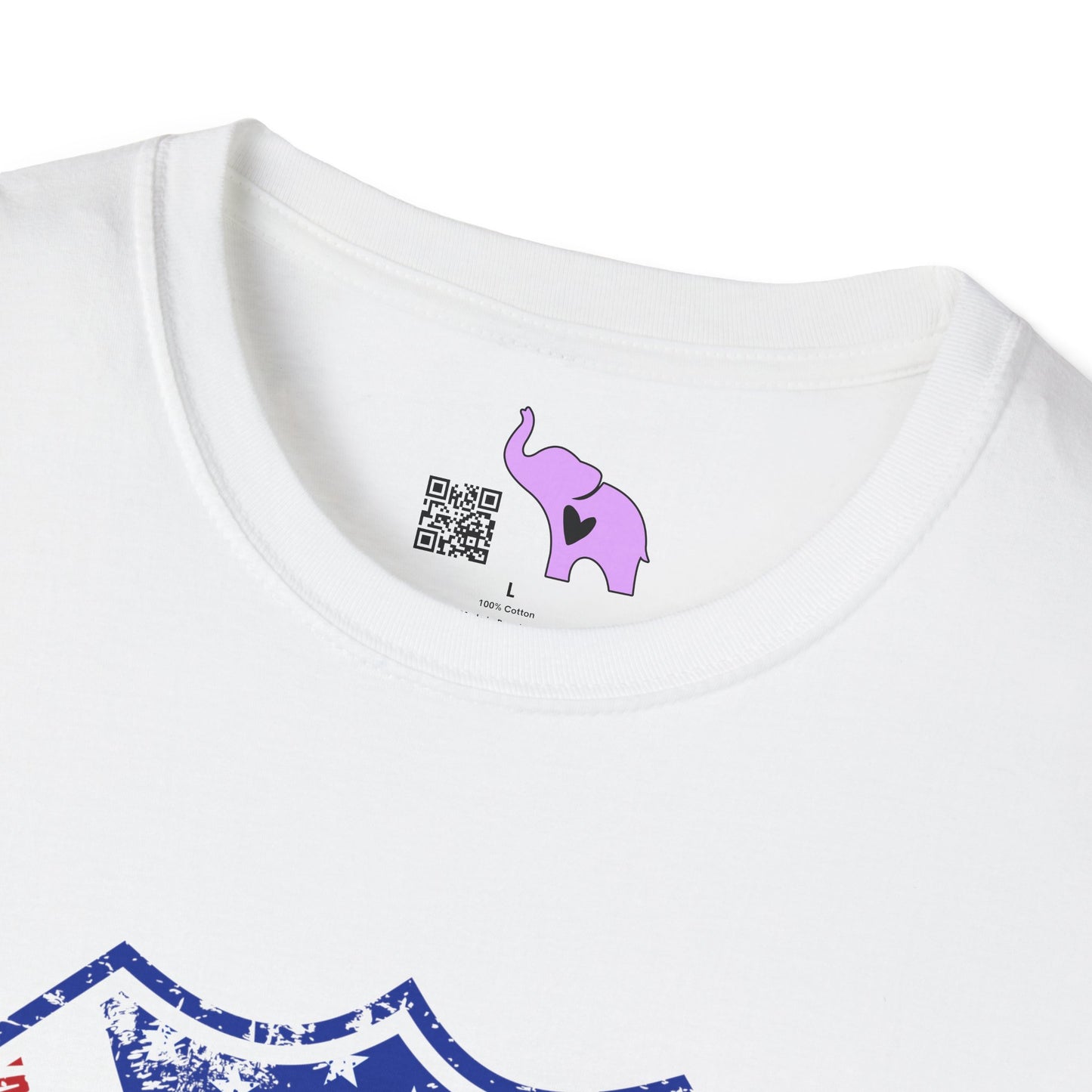Badge-Shaped American Flag w/States Adult T-Shirt