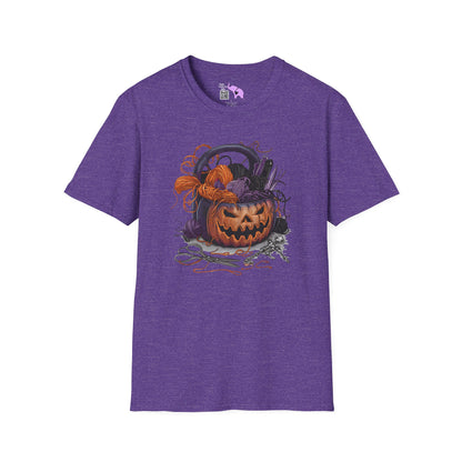 Spooky Pumpkin Yarn Basket Adult T-shirt