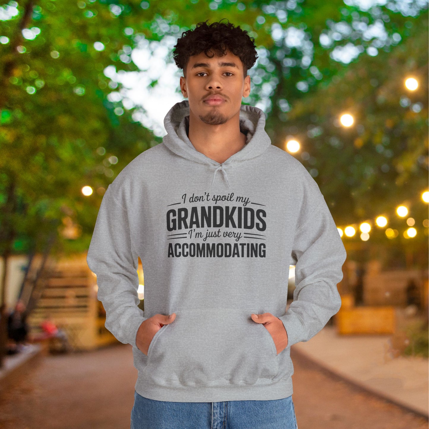 I Don't Spoil My Grandkids I'm Just Very Accommodating Heavy Blend™ Hooded Sweatshirt