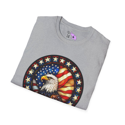 Stained Glass Eagle Adult T-shirt