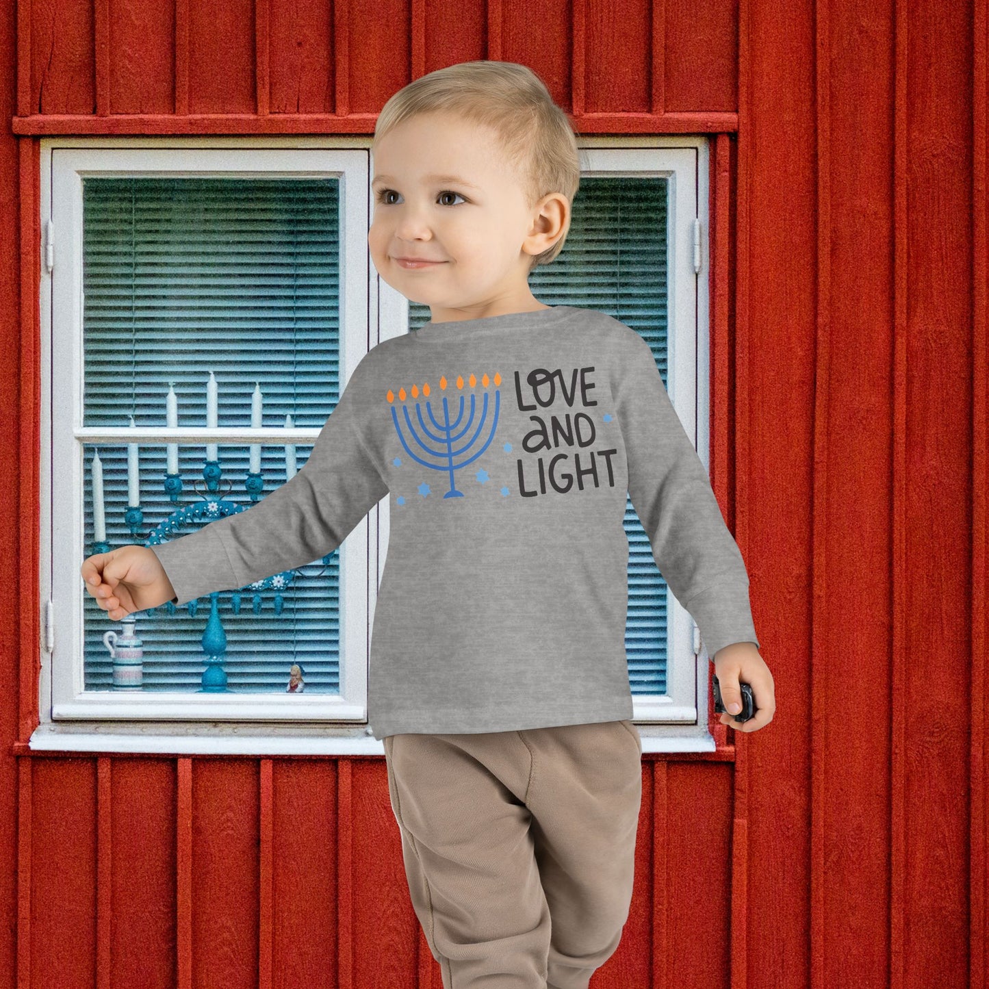 Hanukkah Love & Light Toddler Long Sleeve Tee