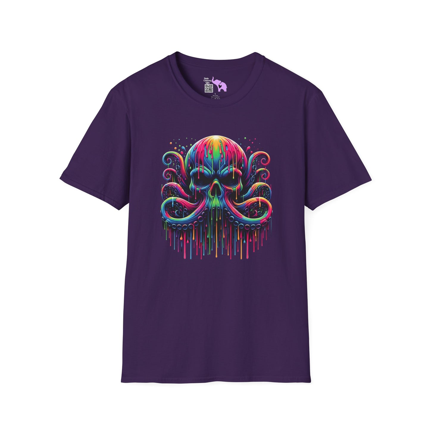 Colorful Skeleton Octopus Adult T-shirt