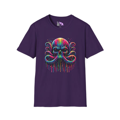 Colorful Skeleton Octopus Adult T-shirt