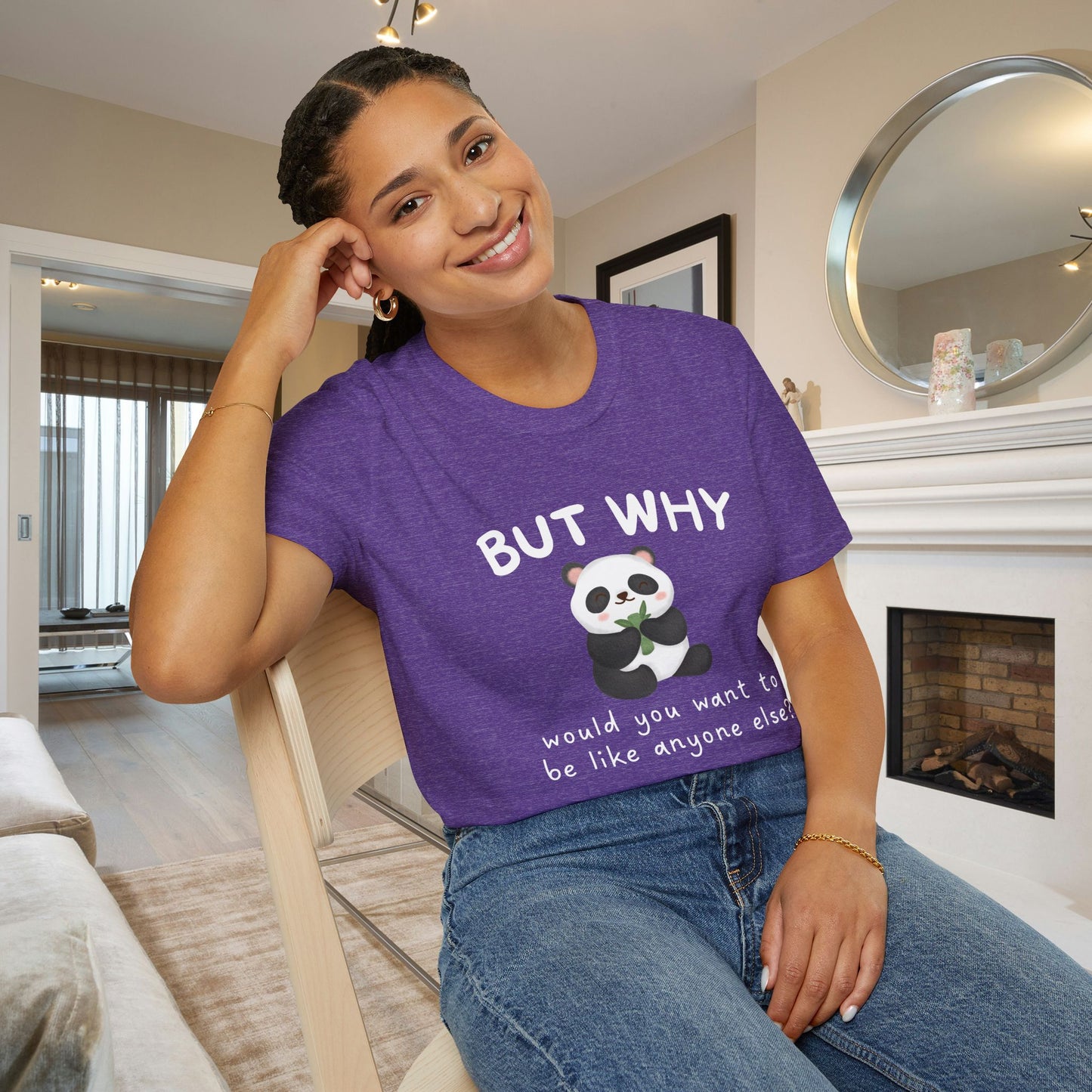 But Why Would You Want To Be Like Anyone Else? (Panda) Adult T-shirt