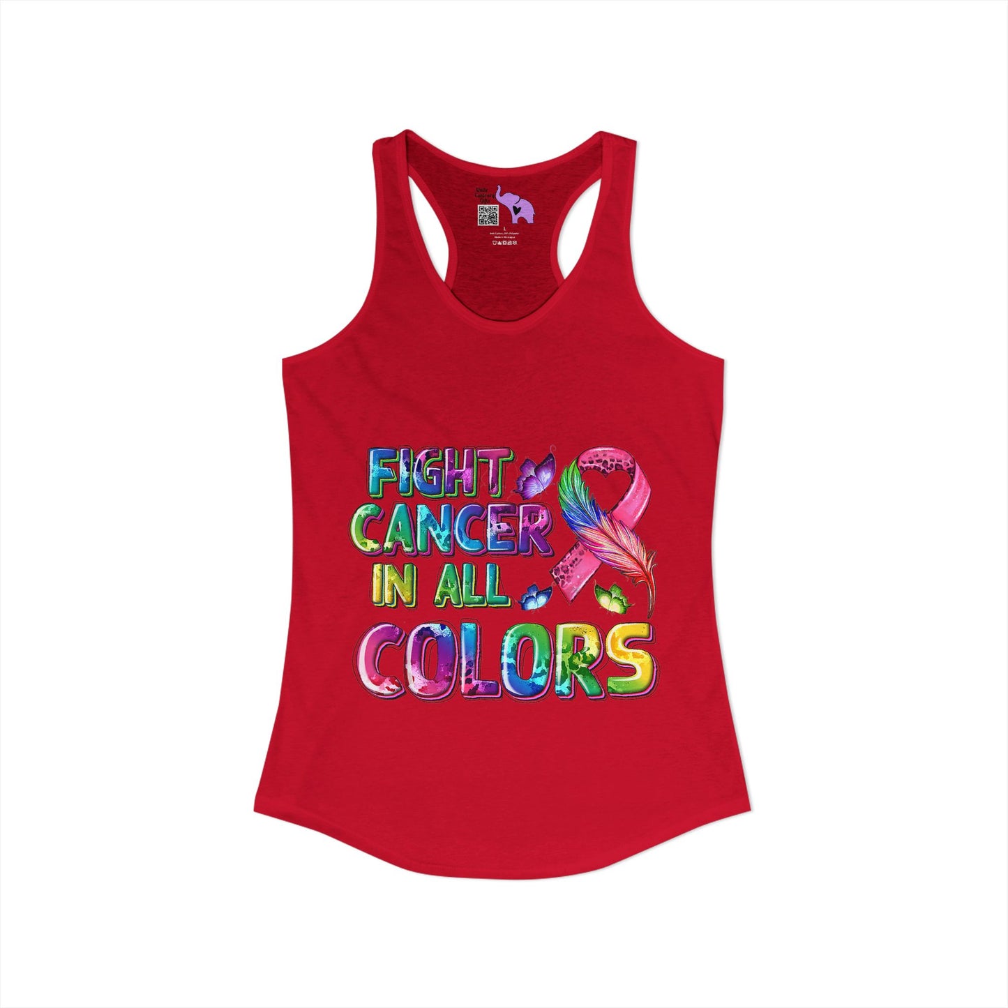 Fight Cancer In All Colors 8 Women's Ideal Racerback Tank