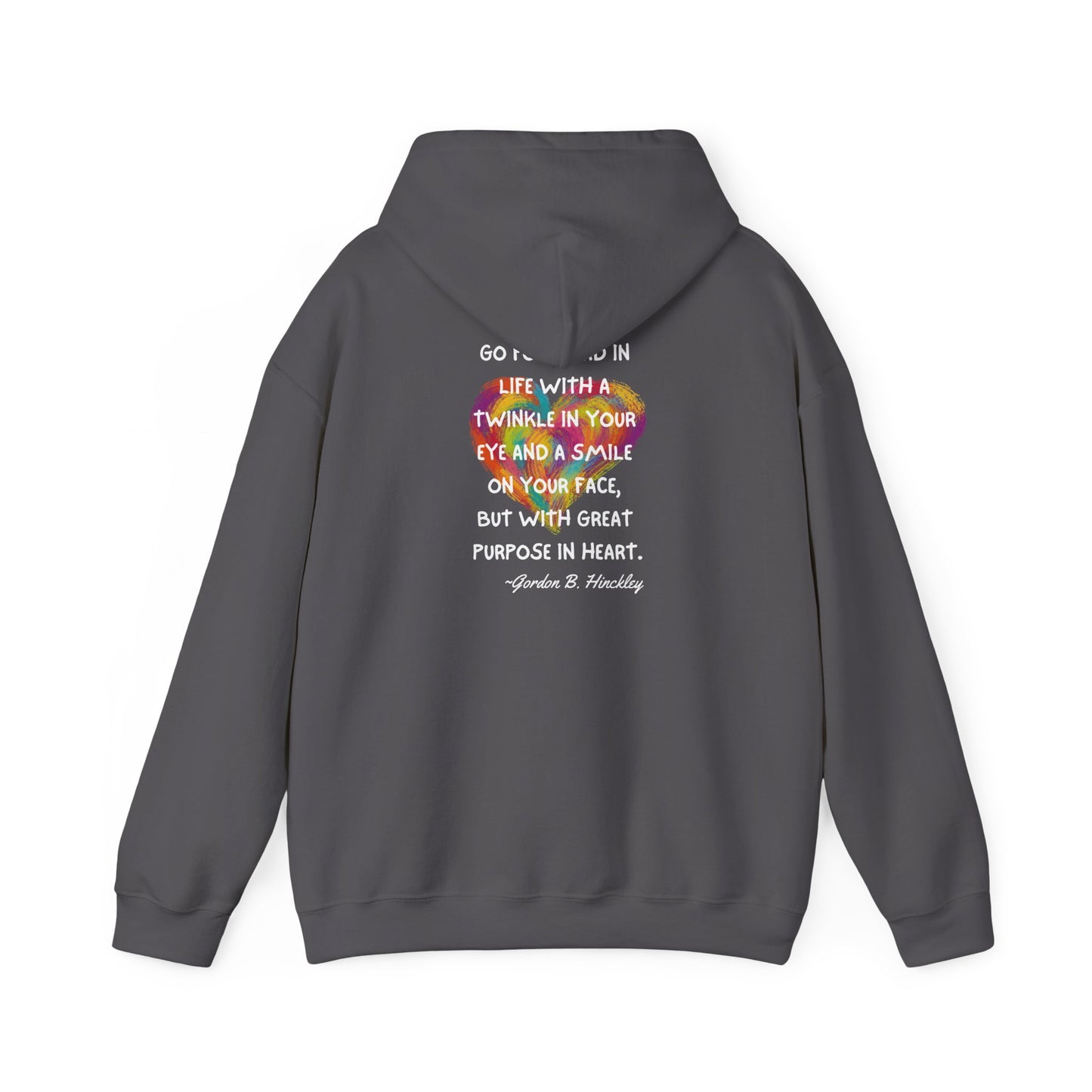Go With Purpose In Heart Heavy Blend™ Hooded Sweatshirt