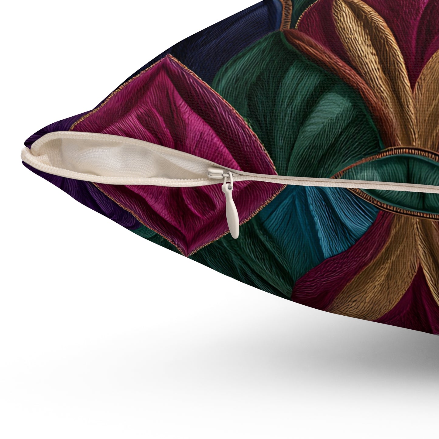 Velvet Night Garden Print Throw Pillow