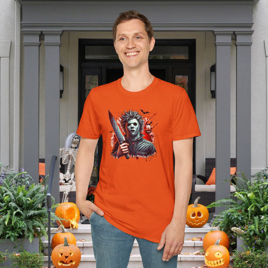 Creepy Halloween Slasher Adult T-shirt