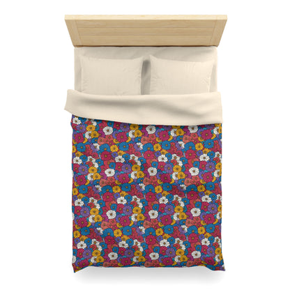 Vivid Bloom Microfiber Duvet Cover