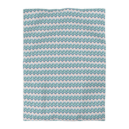 Serene Chevron Microfiber Duvet Cover