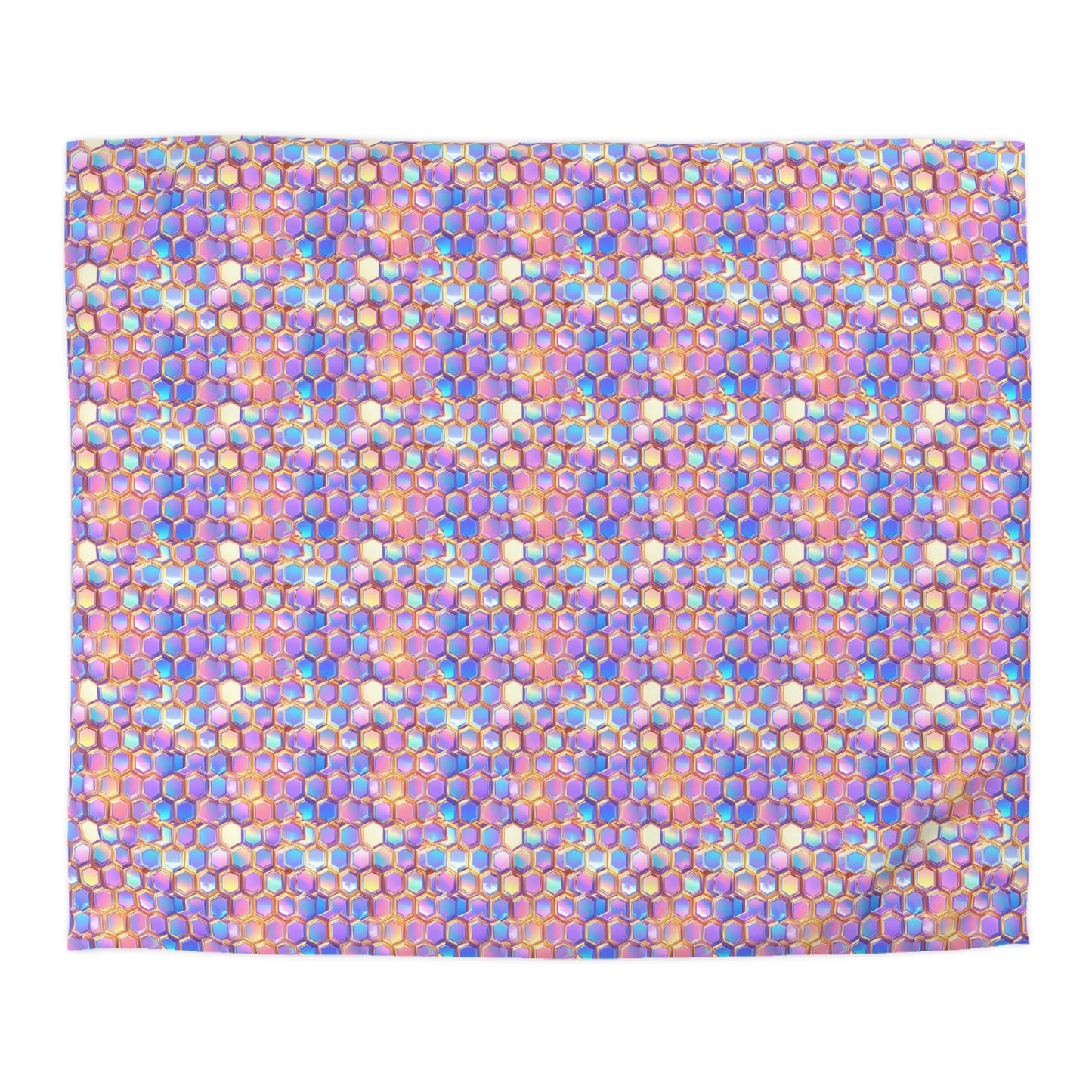 Aurora Hexagons Microfiber Duvet Cover
