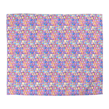 Aurora Hexagons Microfiber Duvet Cover
