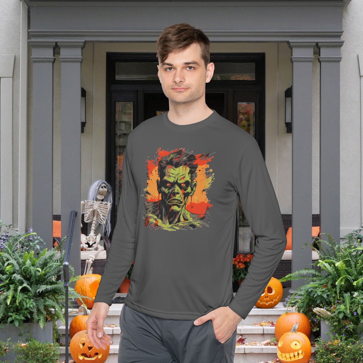 Frankenstein Adult Long Sleeve Tee